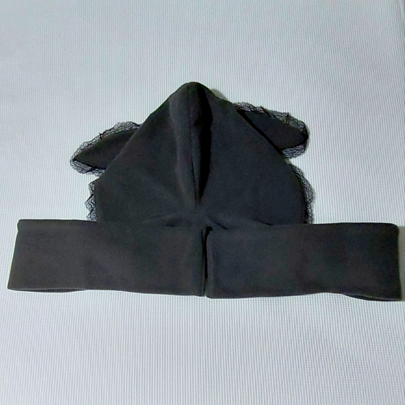 *RARE* SKY CREATION Grey Fleece Adult Hood with Ears and Scarf/Wrap NWOT - Picture 3 of 5